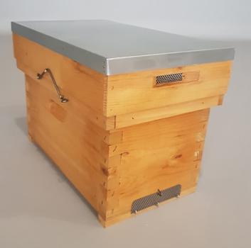 Nuc-Box für Schwarmtransfer mit 5 Rahmen aus Holz/Metall Dadant/industriell